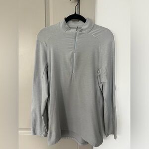 Gray Lululemon soft jersey half zip
